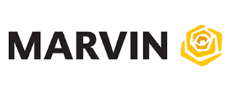 Logo of Marvin, a window and door manufacturing company.